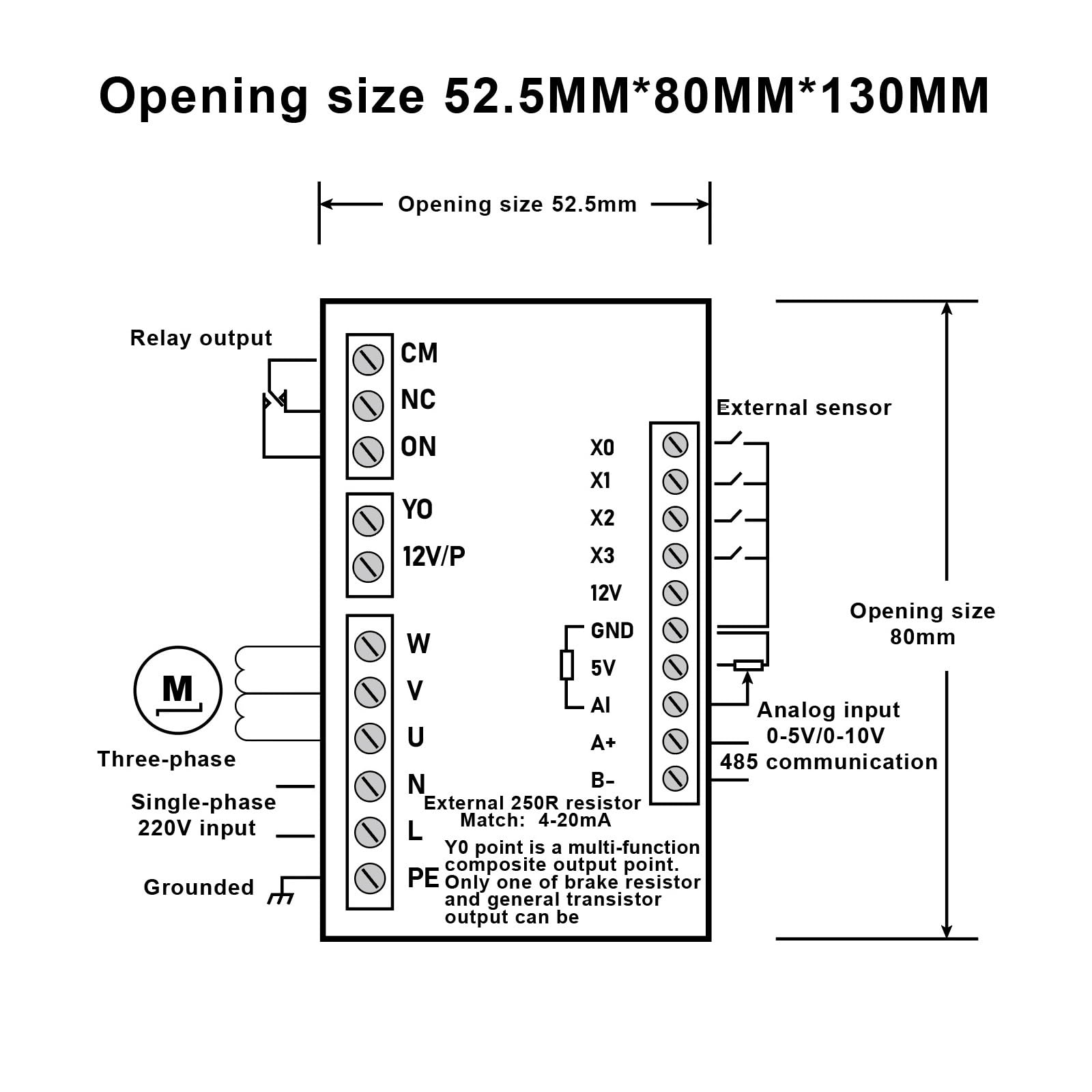 regolatore di velocità 0.75KW ingresso monofase 220V uscita trifase regolatore motore 220V