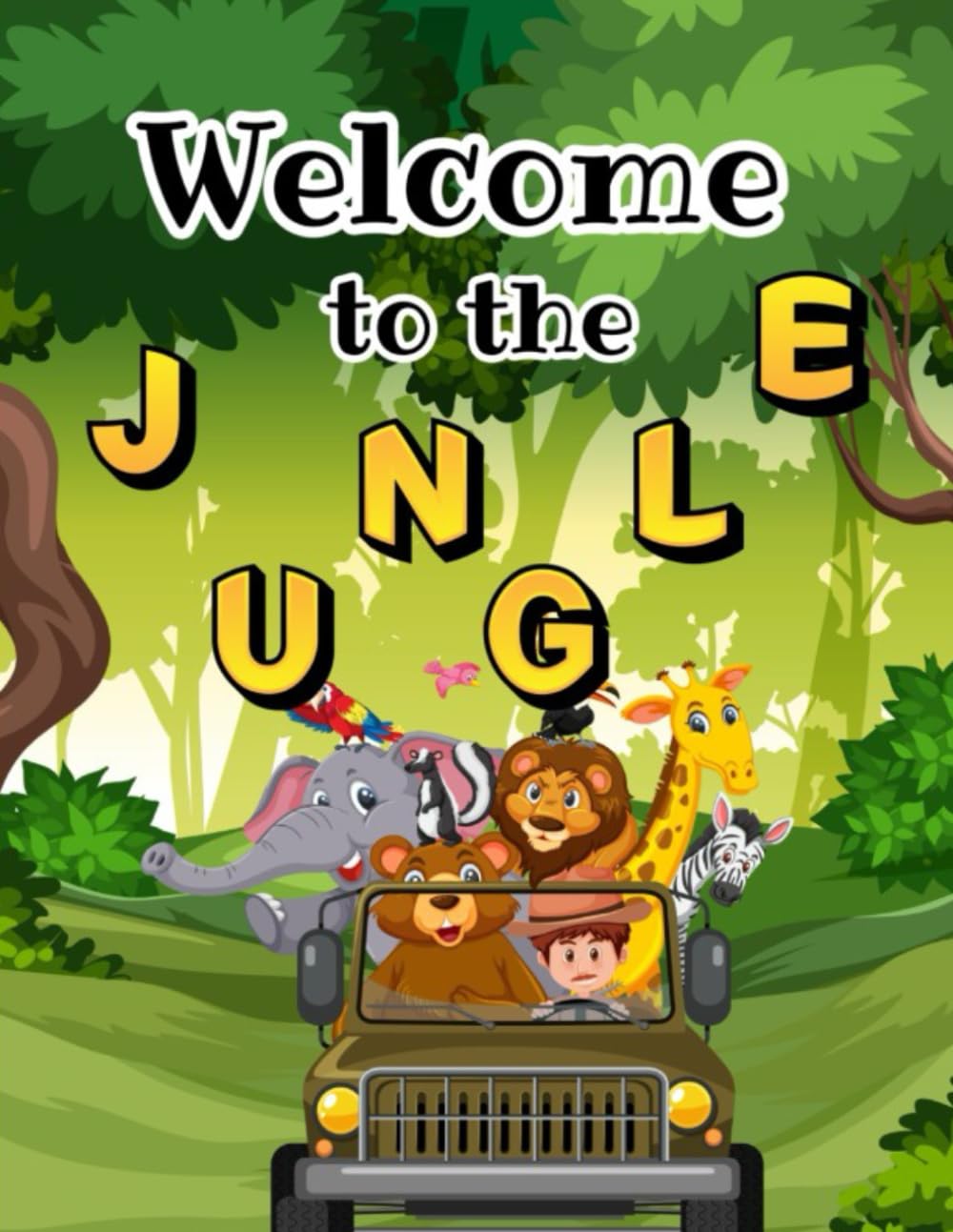 Jungle Coloring Book for Kids: Fun and Easy Jungle Animal Coloring Pages for Kids Ages 3–6