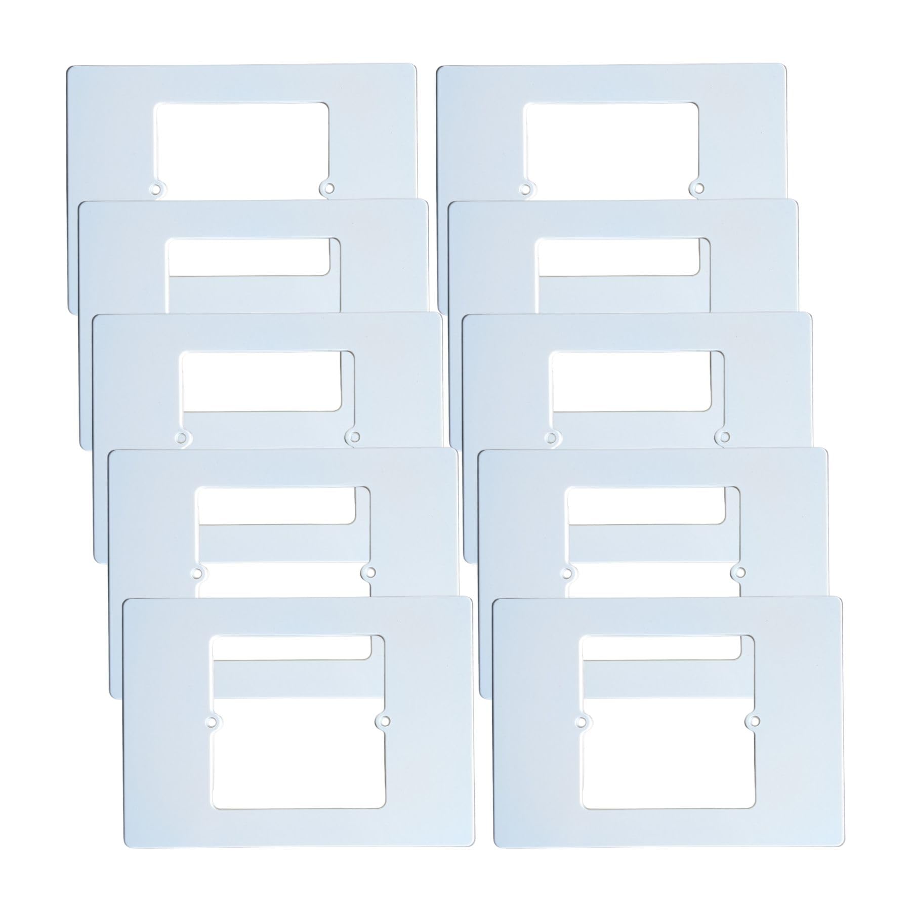 10 Kit Placca Adattatore 503 a 502 Bianco, Convertitore 503 a 502, Supporto Riduttore Slim 3.5mm, Per Installazione Termostati Smart o Moduli Quadrati 86x86, Vite Incluso