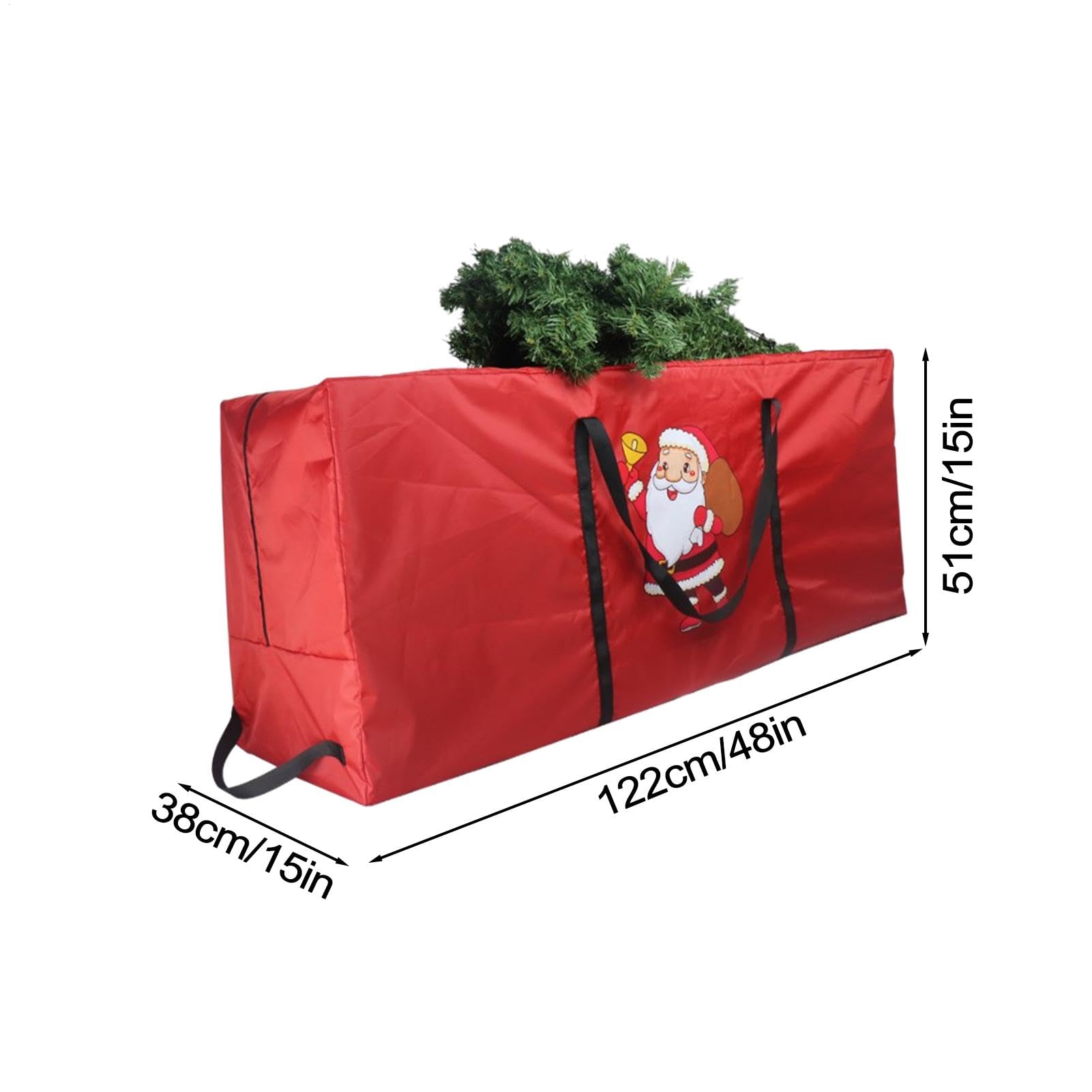 Sacca Per Albero Di Natale Gemokrt 125x38x50cm - Impermeabile Oxford, Rosso - Foto 9