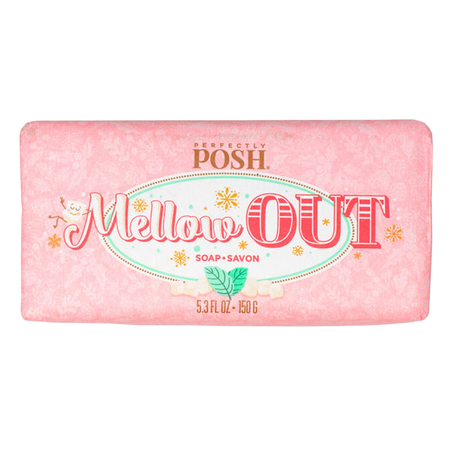 Perfectly PoshMellow Out So Soapy - Soothing and Hydrating Body Soap with Lavender and Chamomile - for Rejuvenating Bath Time - 5.3fl oz[Amazon-developed Certification] Compact by Design