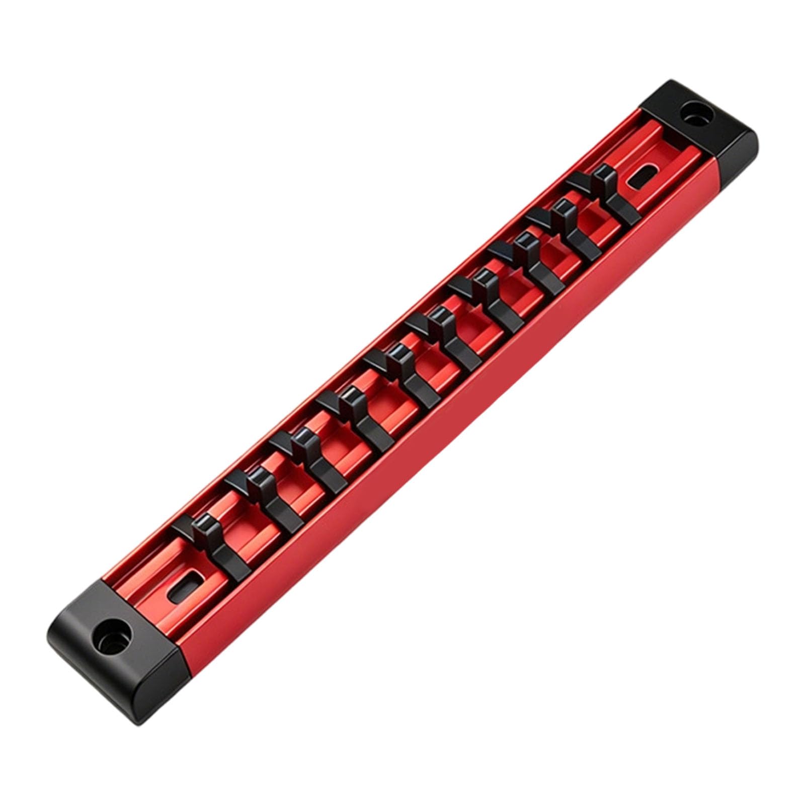 Socket Storage Rails with Strong Magnets for 1/4 3/8 1 / 2Inch Sockets Aluminum Socket Clip Rails Holder Organizer for Tool Box Drawer
