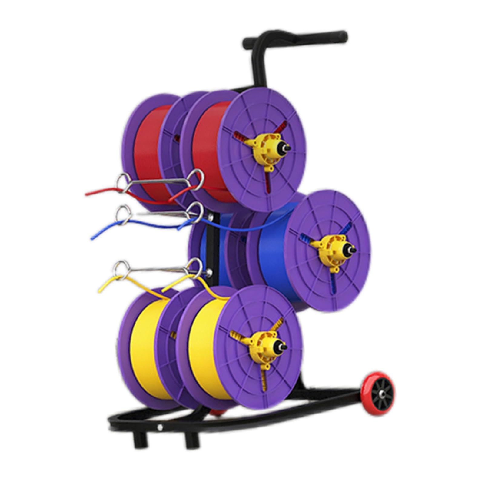 WDSOPK Wire Spool Rack,Multi Purpose Wire Dispenser Holds,Heavy-Duty Bulk Wire Holder for Electrical,for Workplace Efficiency (6 Rods Wire)