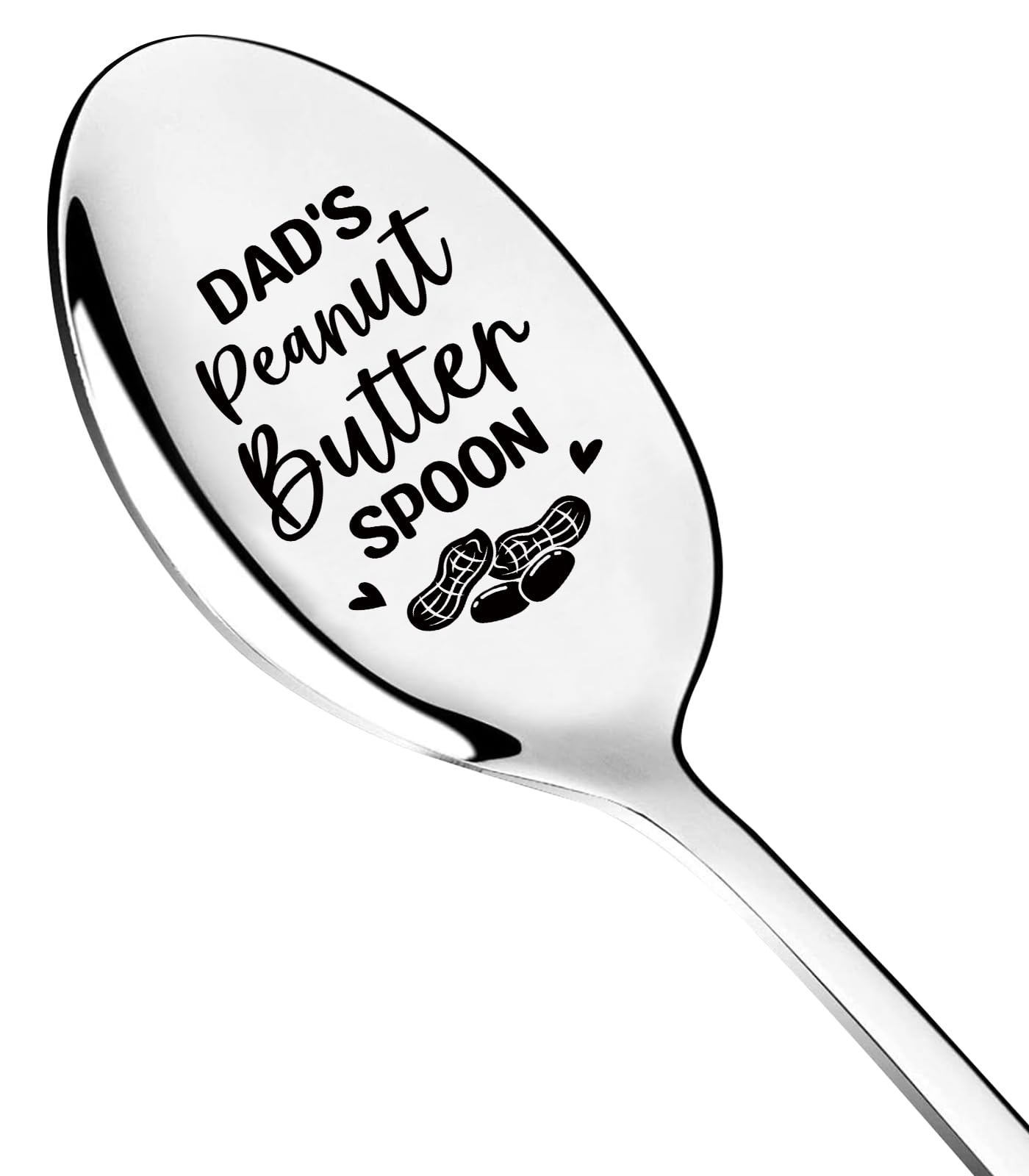 Dad's Peanut Butter Spoon - Engraved Stainless Steel Long Handle Coffee Spoon, Funny Gift For Fathers, Peanut Butter Lovers - View #9