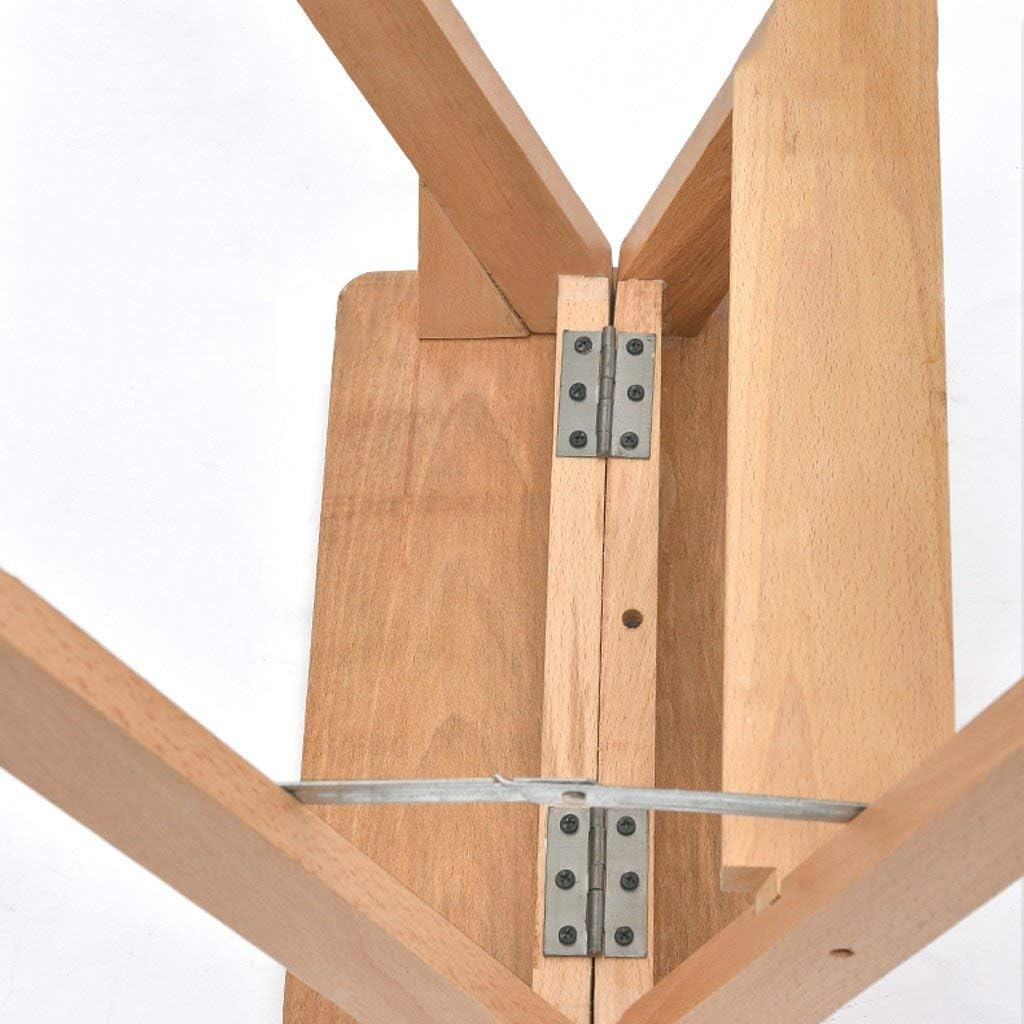 Folding Ladder Stool Solid Wood Stool Kitchen high Stool Creative Portable Home Adult Multi-Functional Chair Strong Solid/Removable (Color : W, Size : 42.5 * 48.5 * 65cm)