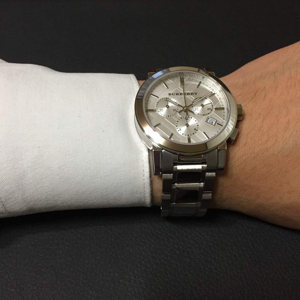 The City BU9750 - Orologio da polso unisex con datario, 38 mm, in acciaio INOX