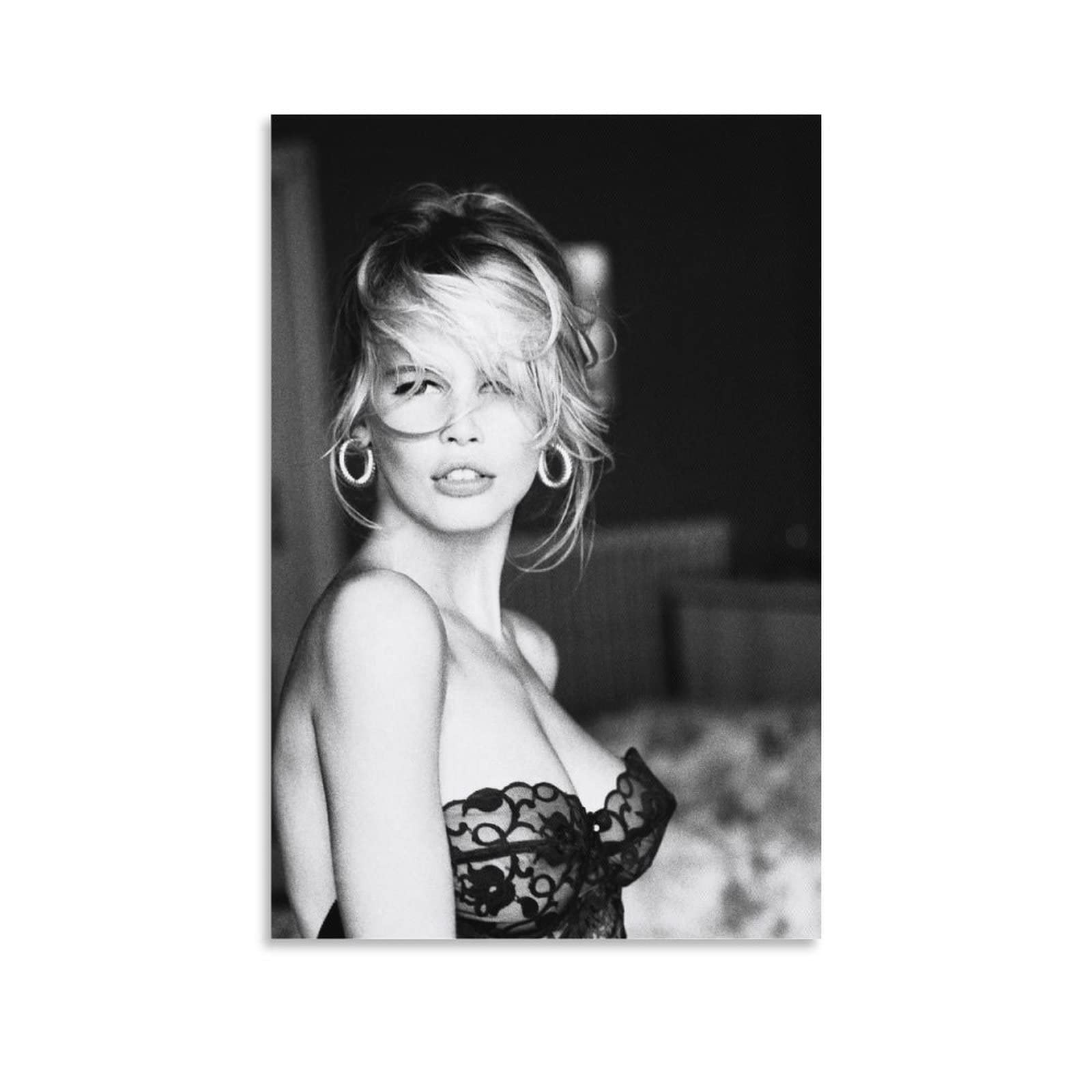 XUQI Claudia Schiffer Poster Poster Decorative Painting Canvas Wall Art Living Room Posters Bedroom Painting 08x12inch(20x30cm)