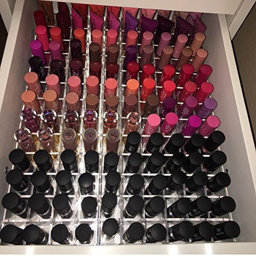 Acrylic Lipstick Drawer Organizer for the Ikea Alex Holds 130 lip gloss divider tray by Sonny Cosmetics