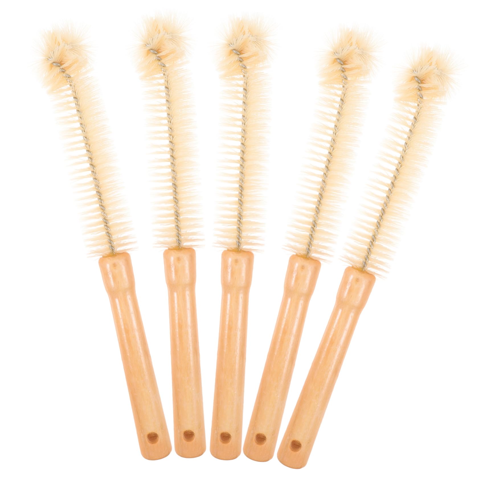 FOMIYES 5pcs Kitchen Cup Brush Cup Cleaning Brush Wood Handle Bottle Brush Cleaner Brush Wood Handle Brush Bottle Cleaning Brush Bottle Brush Water Bottle Brush Cleaning Tool