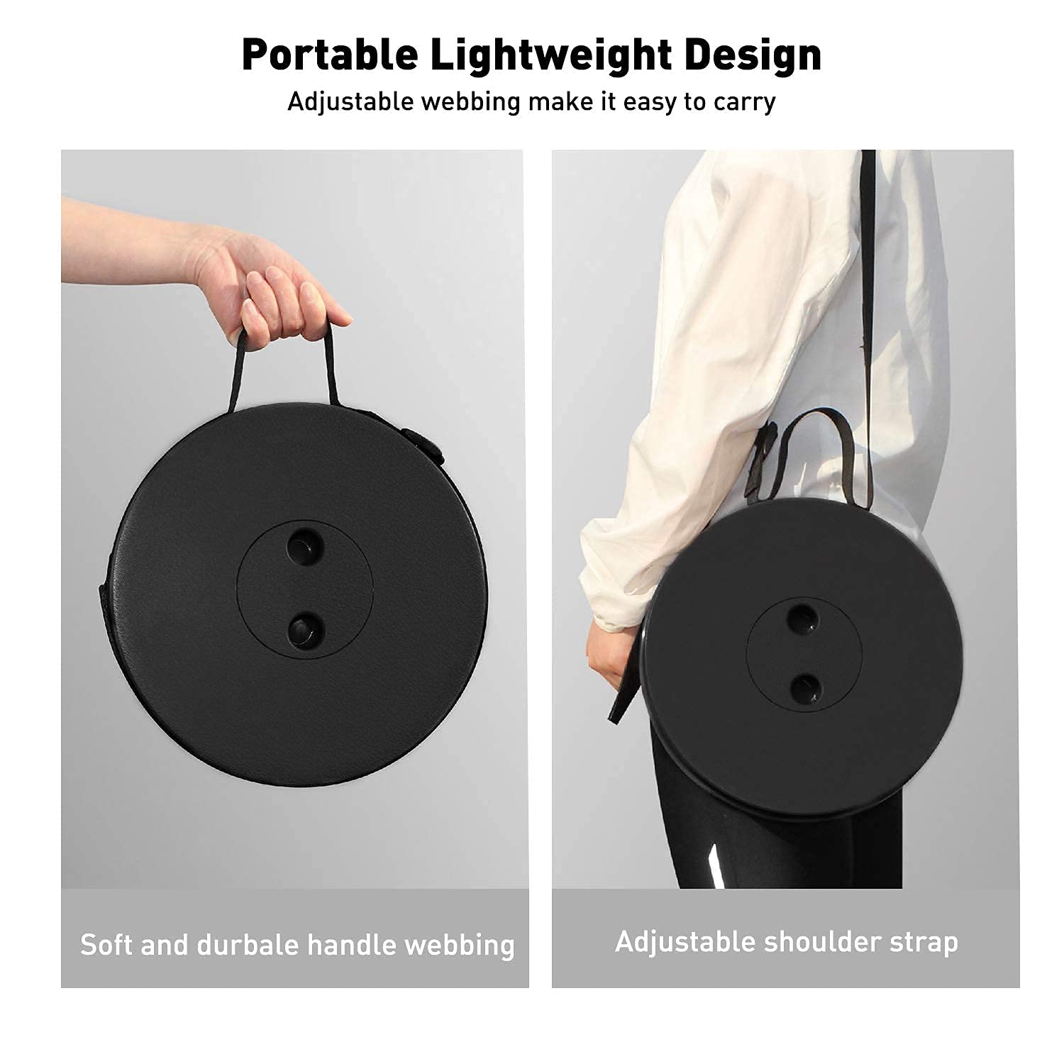Set di 2 sgabelli pieghevoli portatili, da campeggio, regolabili in altezza, telescopici, per campeggio, picnic, barbecue, pesca, escursioni e viaggi
