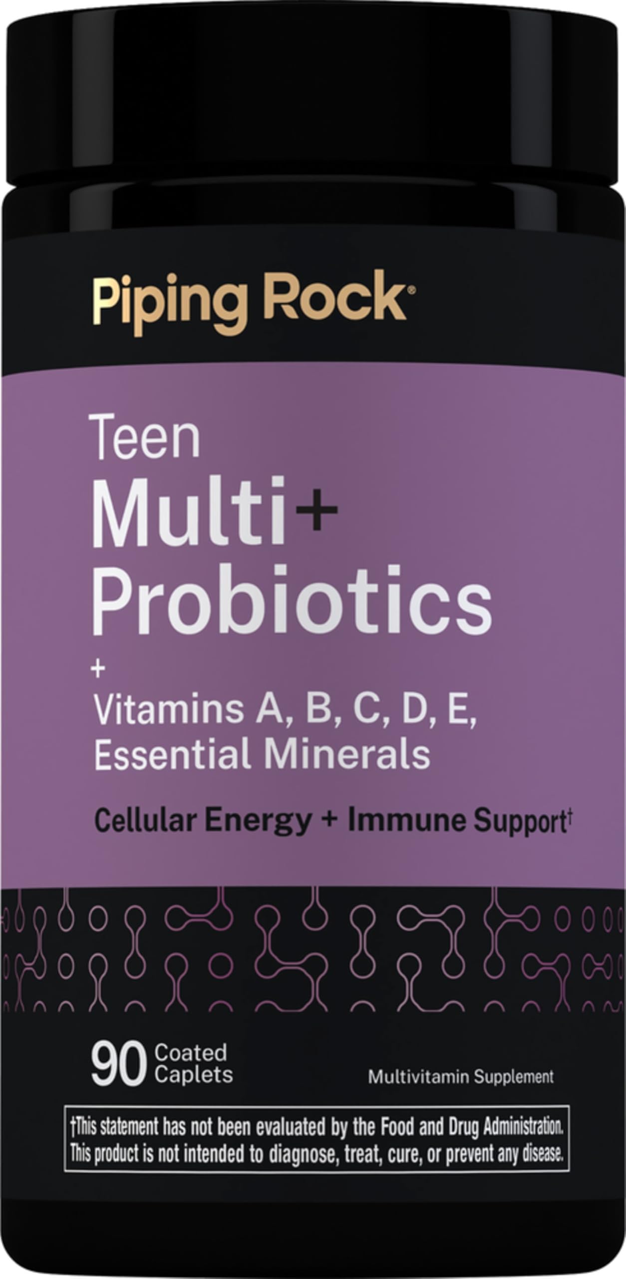 Piping Rock Teen Multivitamin + Probiotics | 90 Caplets