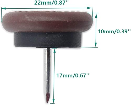 Miniatura 2 de Ulifestar - 50 almohadillas redondas de nailon resistente para muebles, protectores de suelo de madera dura para silla, mesa, escritorio,