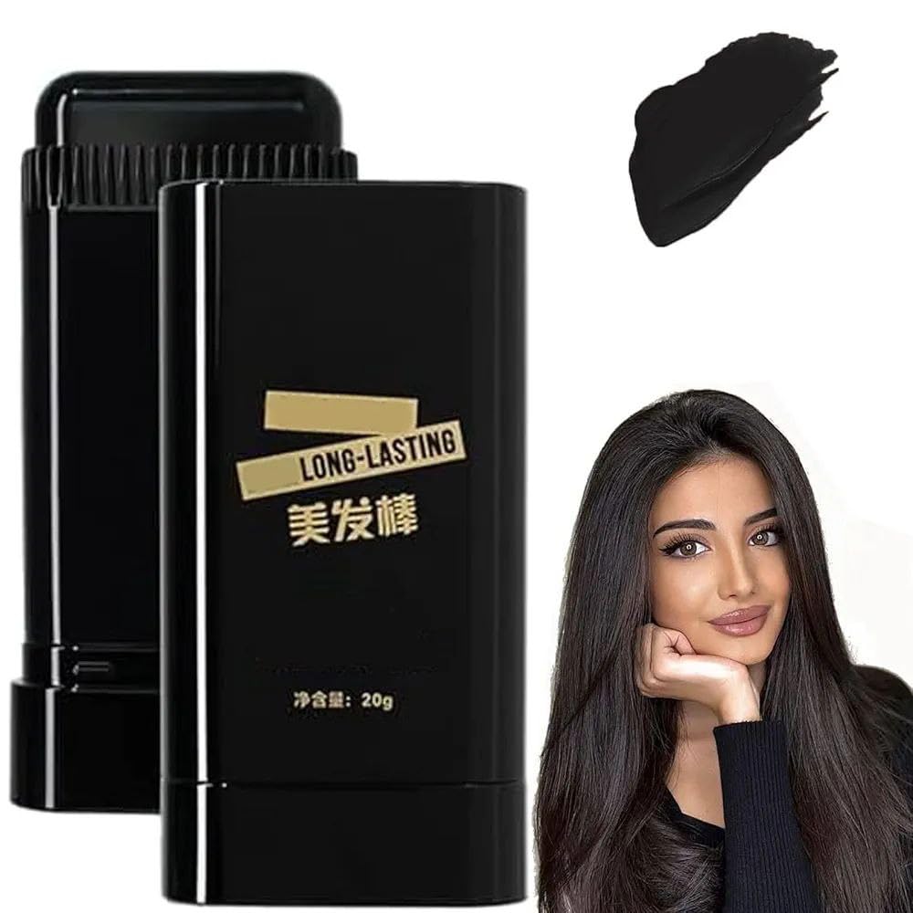 JAMBUVANTI 1Pcs, 2 in 1 Hair Color Stick with Dye Comb, Waterproof and Sweat-Proof Hairs Dyes Comb, Quick Touch-Up Hair Dye Applicator for Unisex - Portable Safe and Convenient Hair Dye Stick.