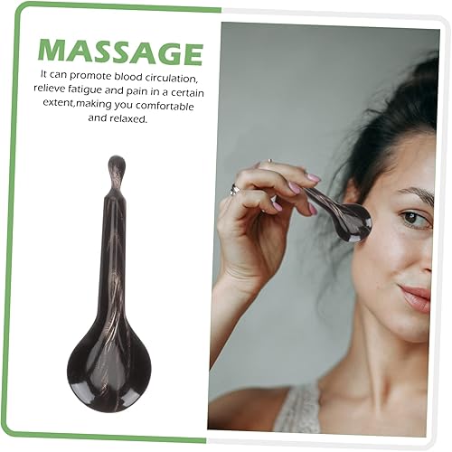 Miniatura 9 de GLEAVI Cuerno Belleza Stick Cara Acupoint Massager Guasha Herramienta Palo de Masaje de Mano