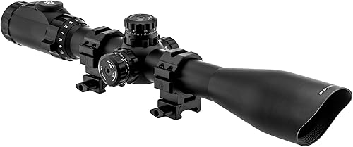 UTG 4-16X44 obturador de 30mm, AO, 36-color Mil-dot, c/anillos.