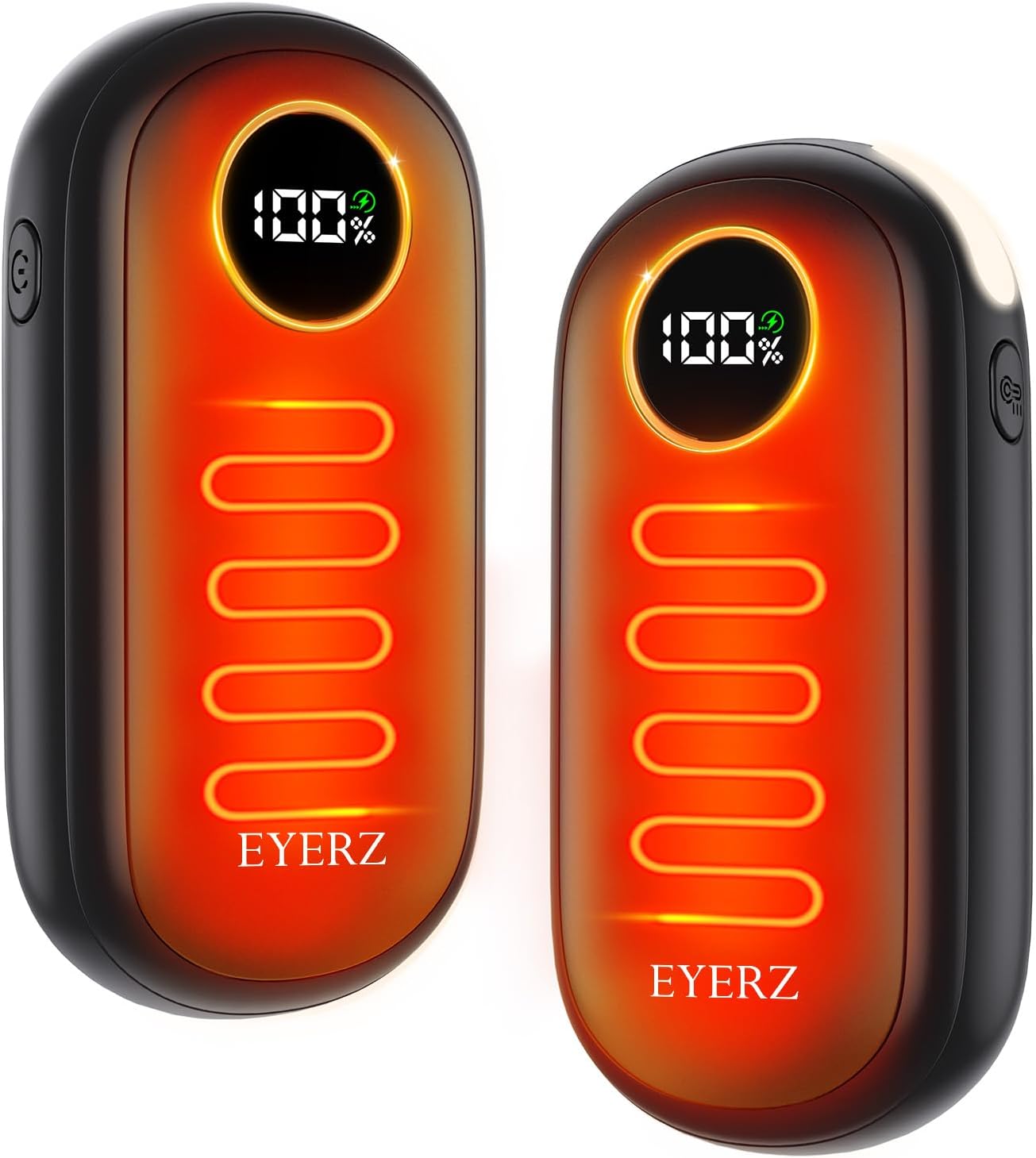 Dual-Sided Rechargeable Hand Warmers – LED Display, Portable Heat Dual-Sided Rechargeable Hand Warmers – LED Display, Portable Heat