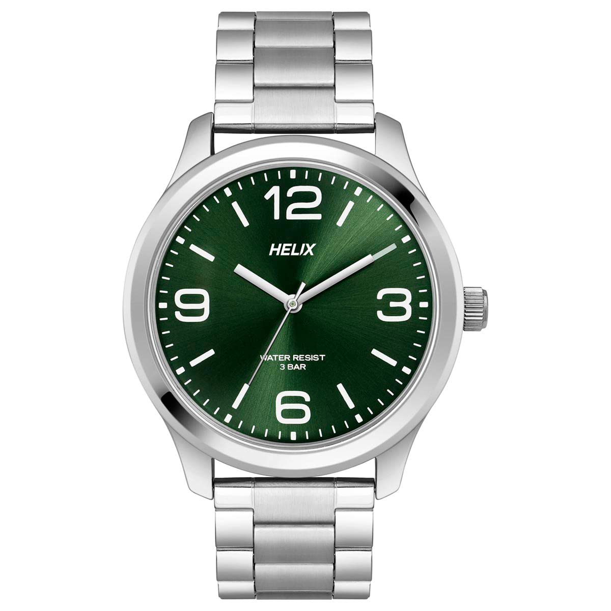 Helix by Timex Green Round Analog Watches for Men | Quartz Movement Stainless Steel Bracelet Men Watches | Upto 30 m Water Resistance with Foldover Clasp Closure | Gift for Men TW043HG13 (B0BQYJ5Y4G) Amazon Price History, Amazon Price Tracker