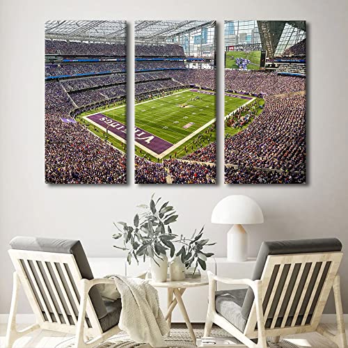 Tableau US Bank Stadium Minnesota TUMOVO - Décoration Murale Salon Grande Taille 152x101 cm
