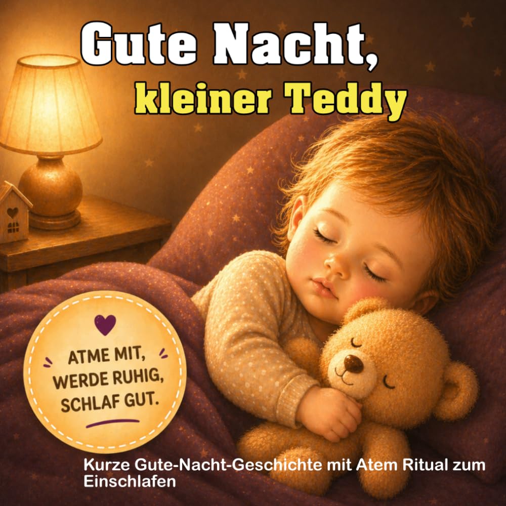Gute Nacht,kleiner Teddy: Mitmach-Einschlafbuch ab 18 Monaten – kurze Gute-Nacht-Geschichte zum ruhigen Einschlafen