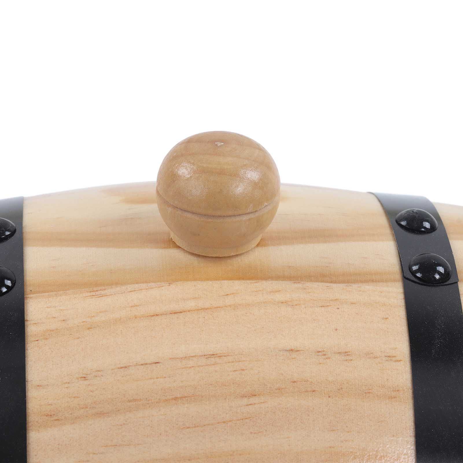 Botte de Vino, 1/3/5 L Barili di Pino Barrels Whiskey Barrel Dispenser per Bar Catering Barbecue Shop, Fusto di Birra Decorativo con Rubinetto Facile da Versare, Bevande Alcoliche (5L)