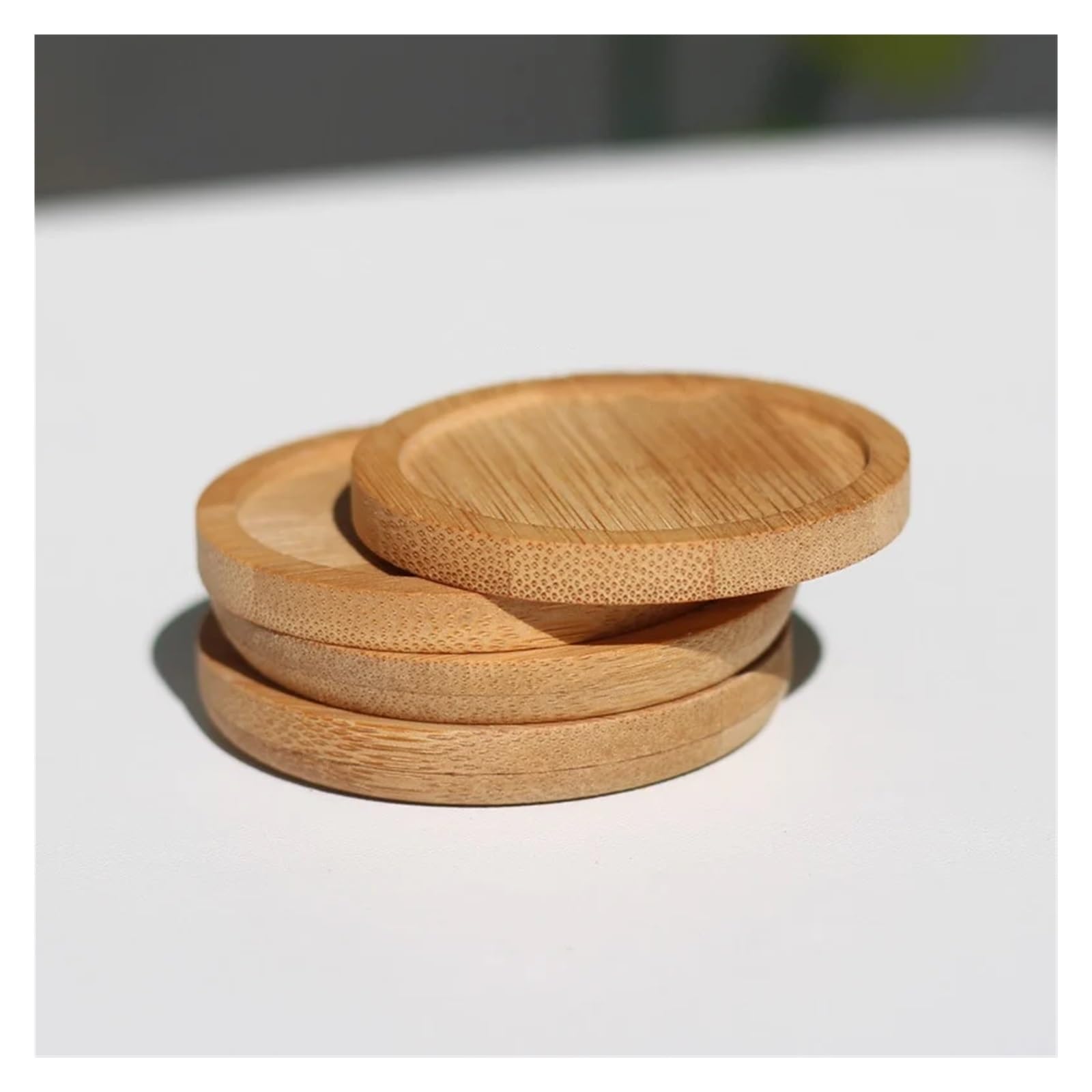 Posavasos Manteles Individuales for Taza de té y café, Posavasos de Madera Decorativos, tapete Cuadrado Resistente al Calor for Bebidas, Cuenco, Almohadilla for Tetera, 3 uds.(F 12cm)