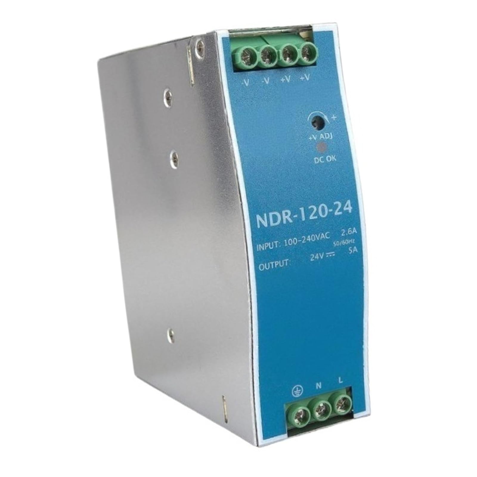 Alimentation Rail DIN NDR-120-24 en lot de 5 pièces pour armoires électriques