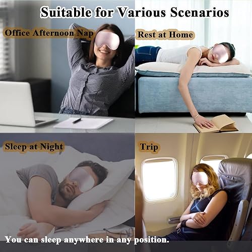 Miniatura 5 de Máscara de ojos 3D para extensiones de pestañas, antifaz para dormir, protector de pestañas para mujeres, bloqueo de luz, cubiertas de ojos