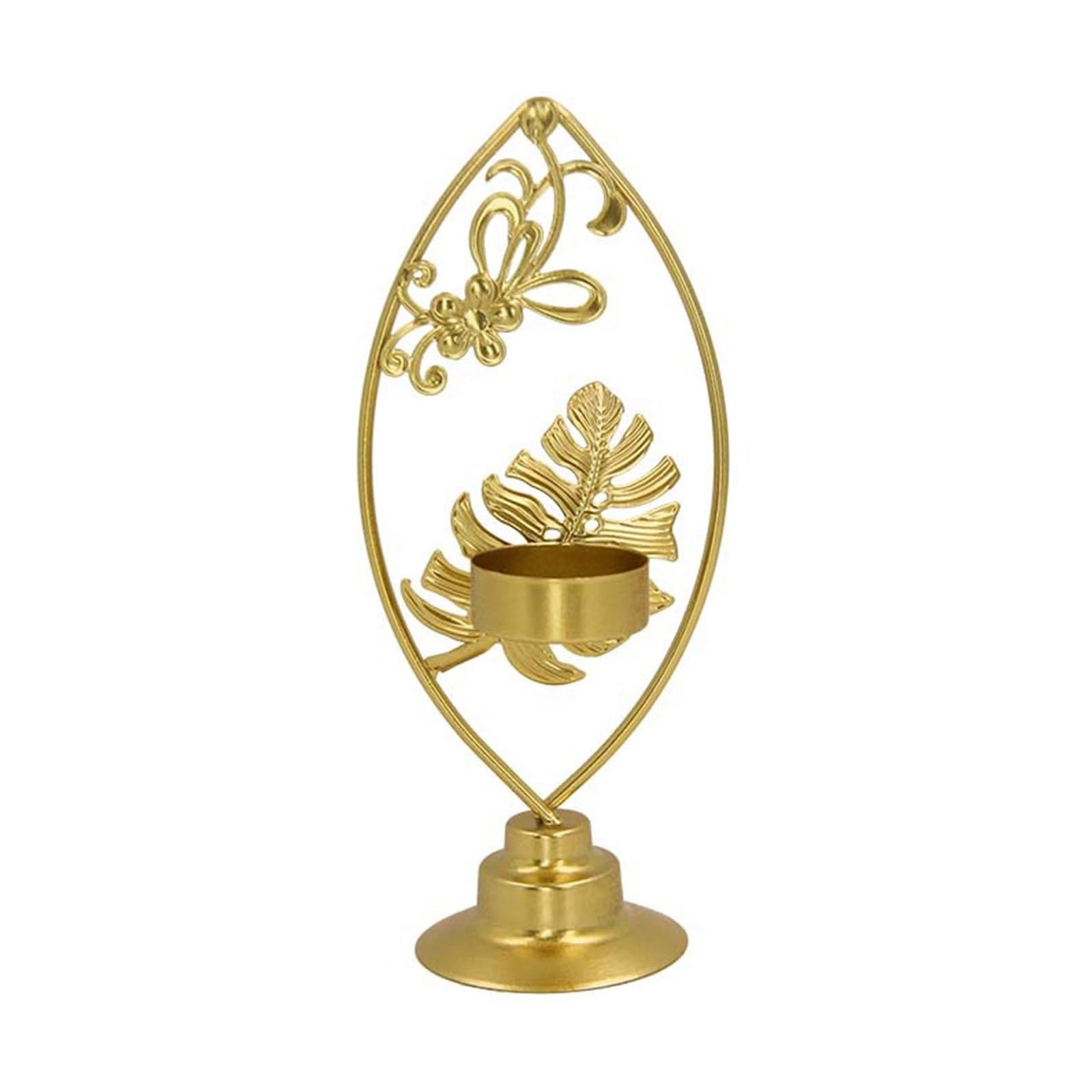 Iron Holder with Intricate Detail Metal Tealight Stand Candlestick for Romantics Table Centerpieces Decors Iron Holder