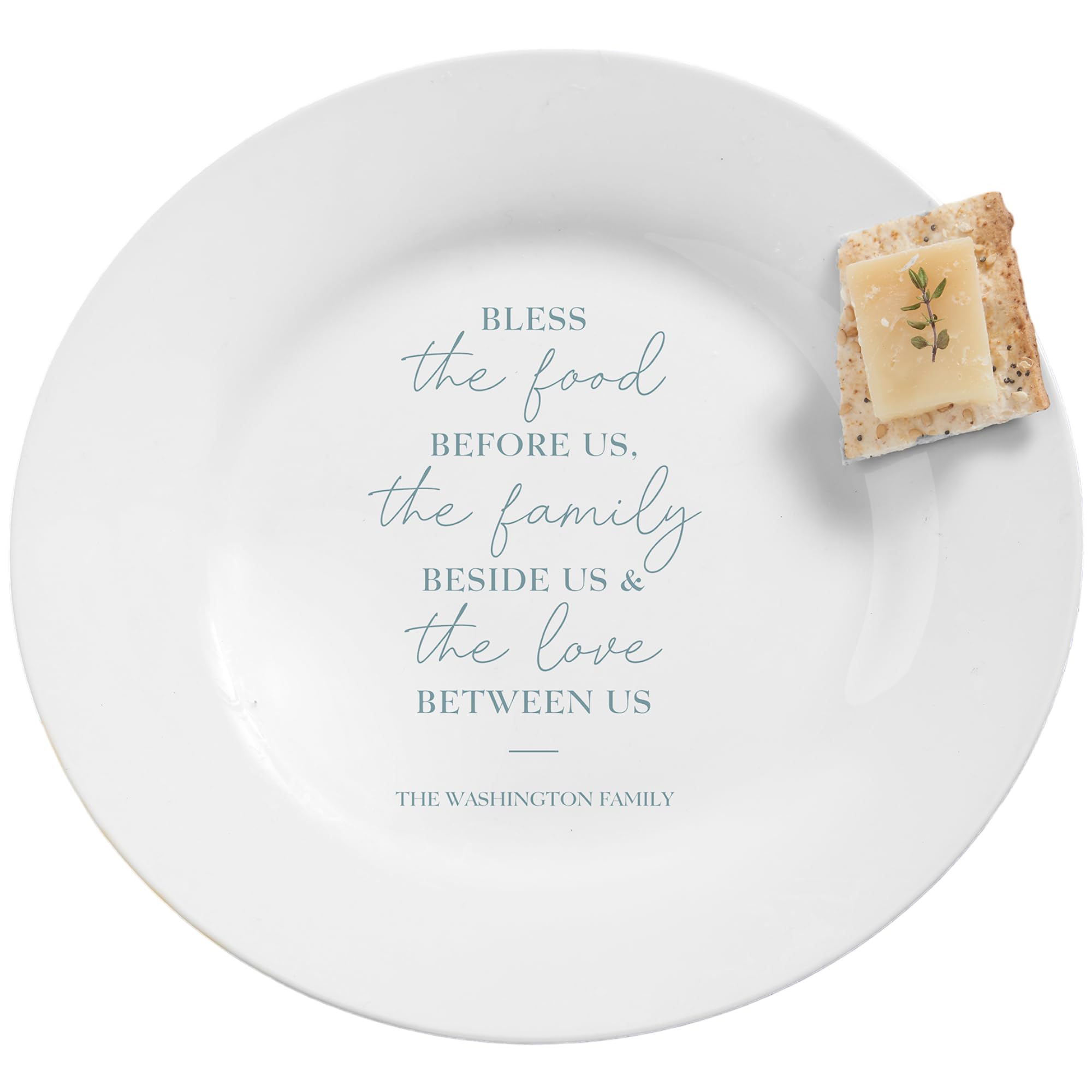 Personalization Universe Bless the Food Before Us Personalized Round 7.5