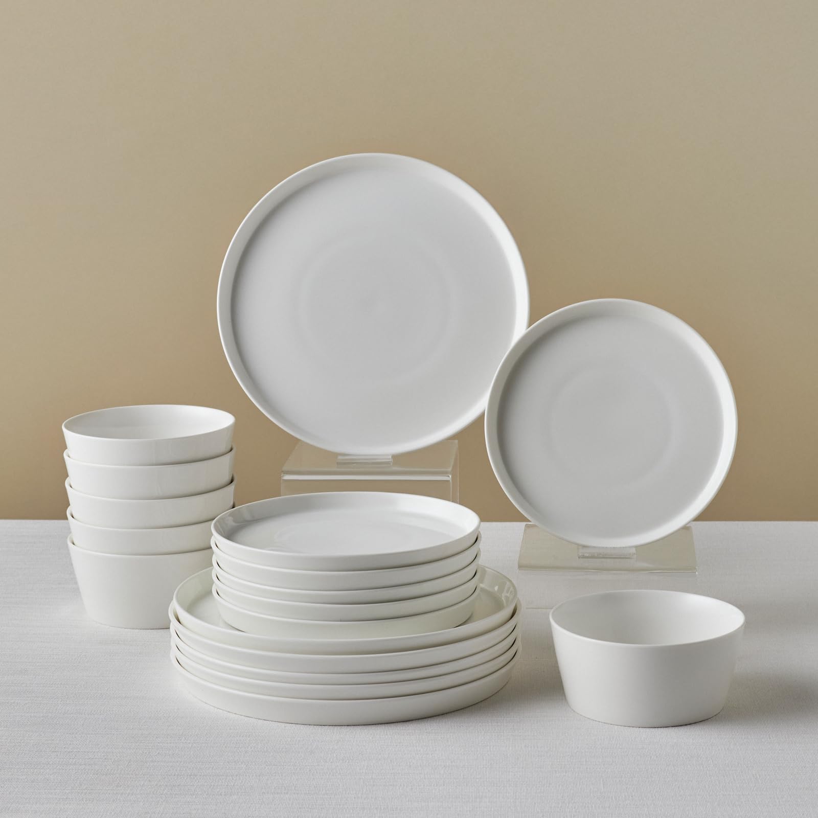 Karaca Salvare 18-Piece New Generation Bone China Dinnerware Set for 6 People, Dinner Plates, Side Plates, Cereal/Soup Bowls, Crockery Set, Grey