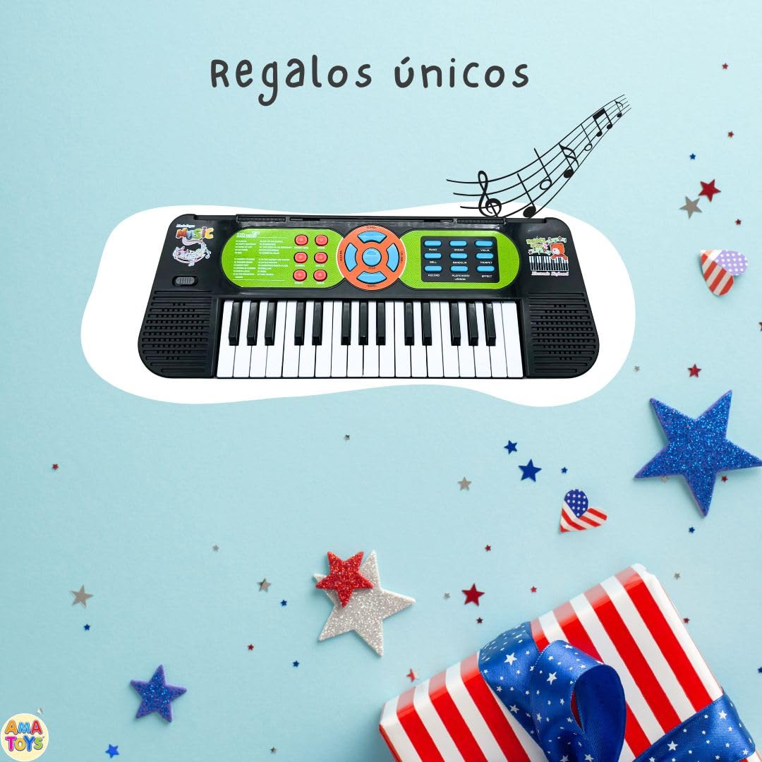 Teclado Piano Infantil - Microfono Portatil - Teclado Musical Infantil - Organo Electronico - Organo Juguete - Organo Electronico Infantil - Piano Electrico Niños - Niños Niña 3 4 5 6 7 Años