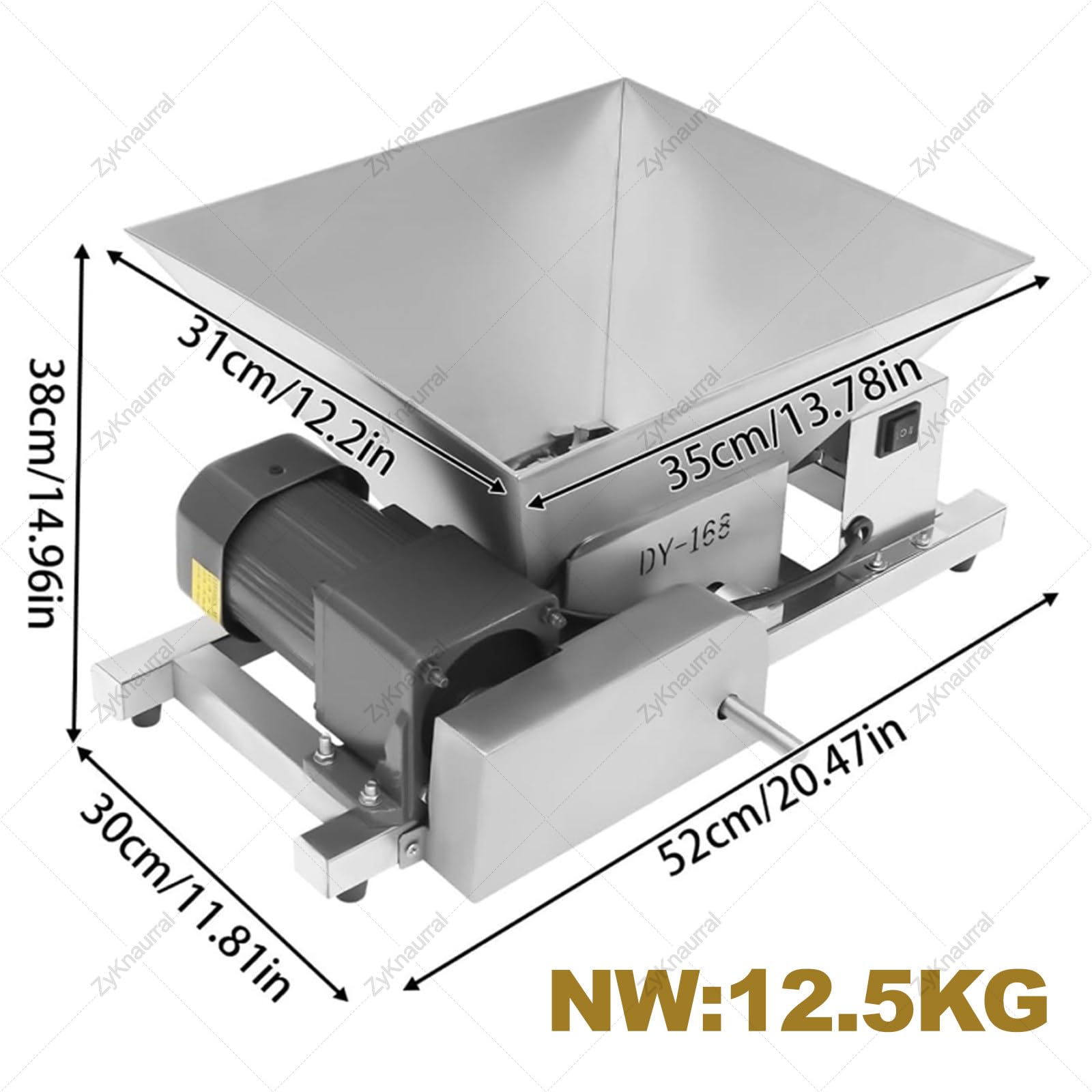 Elektryczny młynek do owoców 4L, kruszarka do chleba owocowego, kruszarka do cukru, wydajność 44 funtów/godz., maszyna do kruszenia chleba owocowego i brązowego cukru