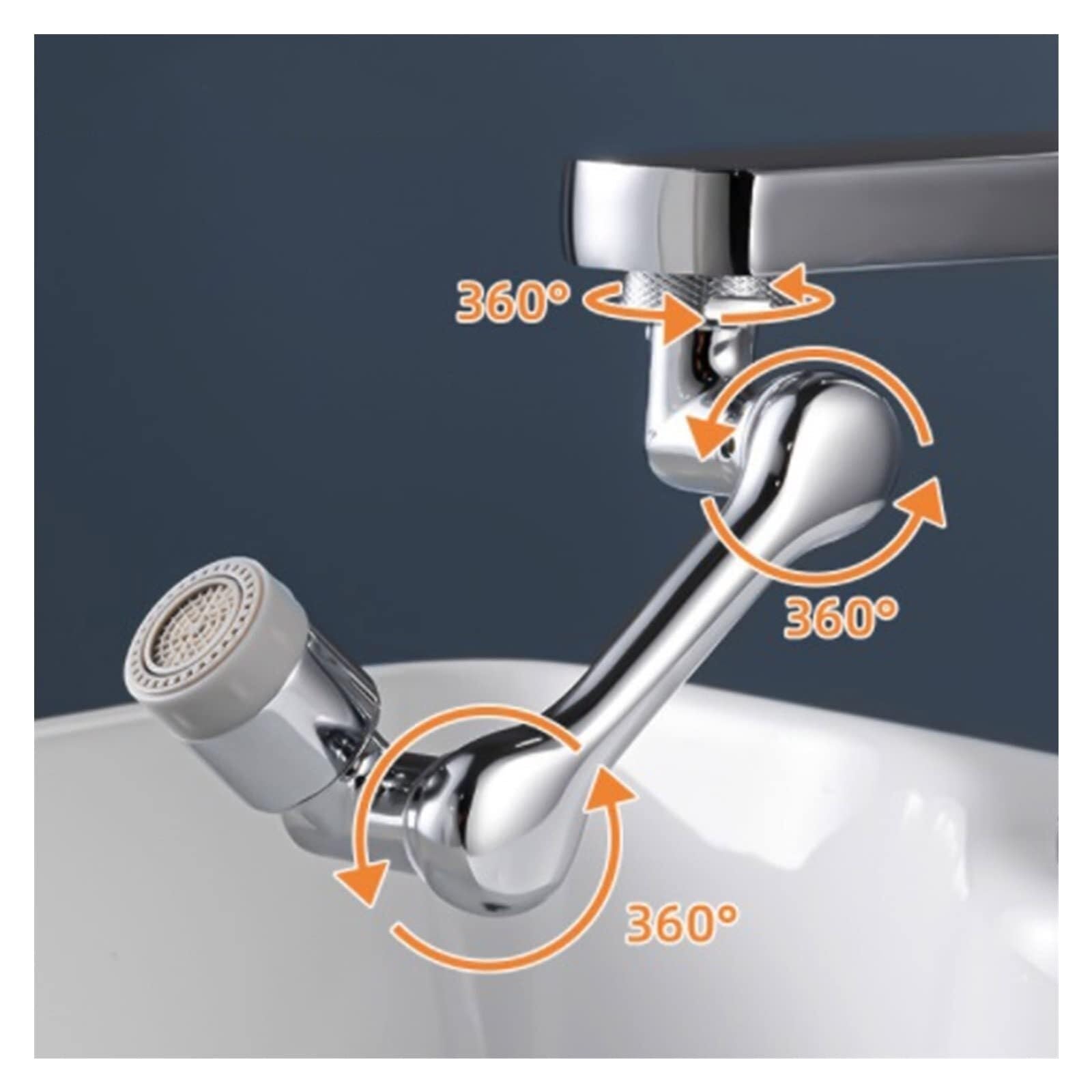 Aeratori per Rubinetto Lavello Cucina Bagno Rubinetto Girevole Aeratore Filtro Spruzzatore Braccio Robot A Prova di Perdite(2pcs)