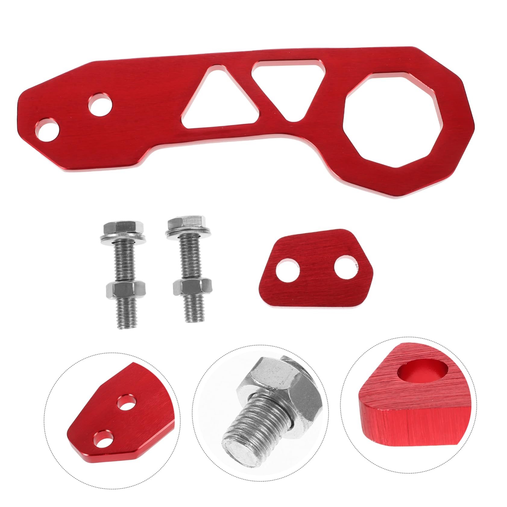 Zerodeko Auto Abschlepphaken aus Aluminiumlegierung Heck Abschlepphaken für Pkw und Rennwagen Einfache Montage Erhöhte Festigkeit