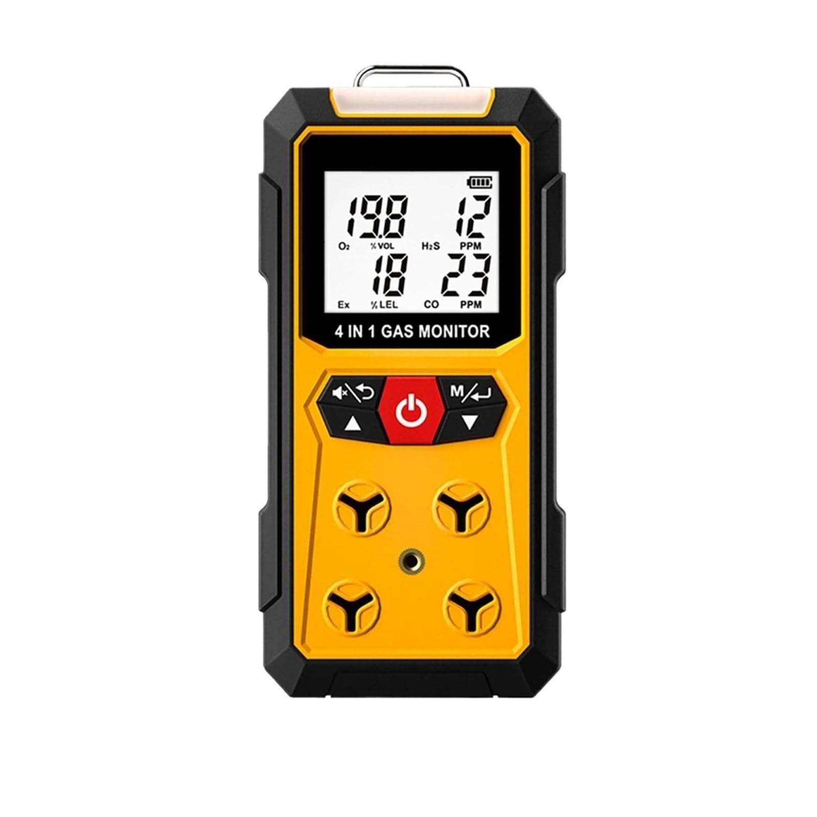 Detector de Gas, Detector de fugas de gas 4 en 1 (H2S, EX, O2, CO): monitor de seguridad confiable for el hogar y el lugar de trabajo con detección precisa