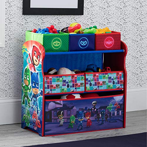 Image of Delta Children 6 Bin Design and Store Toy Organizer - Greenguard Gold Certified,PJ Masks (Pack of 2)