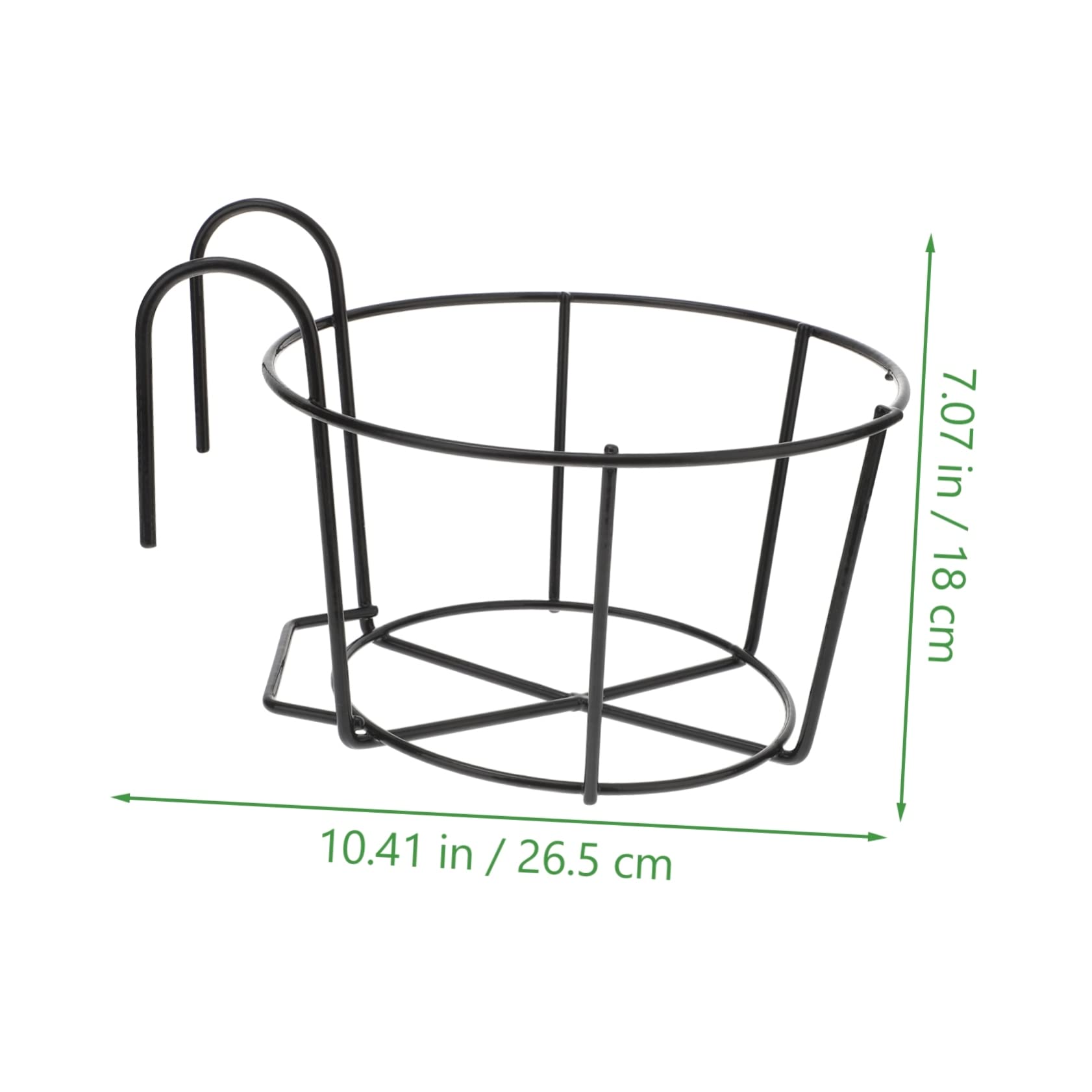 SUPVOX 1 Pc Guardrail Planter Storage Holder Sturdy Iron Flowerpot Rack for Balcony Garden Planter