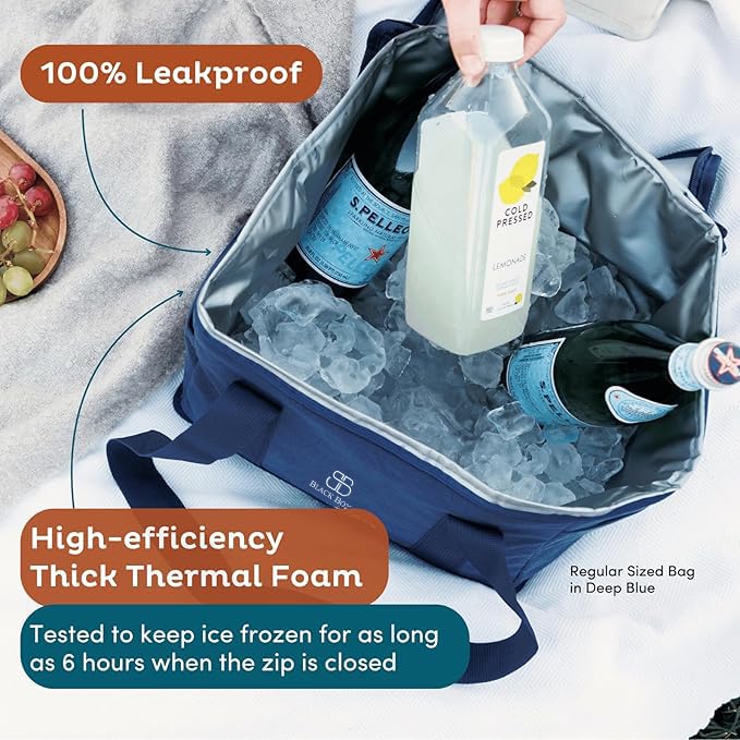 Image of Reusable Insulated Grocery Bag -Insulated Shopping Bags for Groceries - Travel Cooler for Frozen and Hot Food with Zippered Top (Jute)