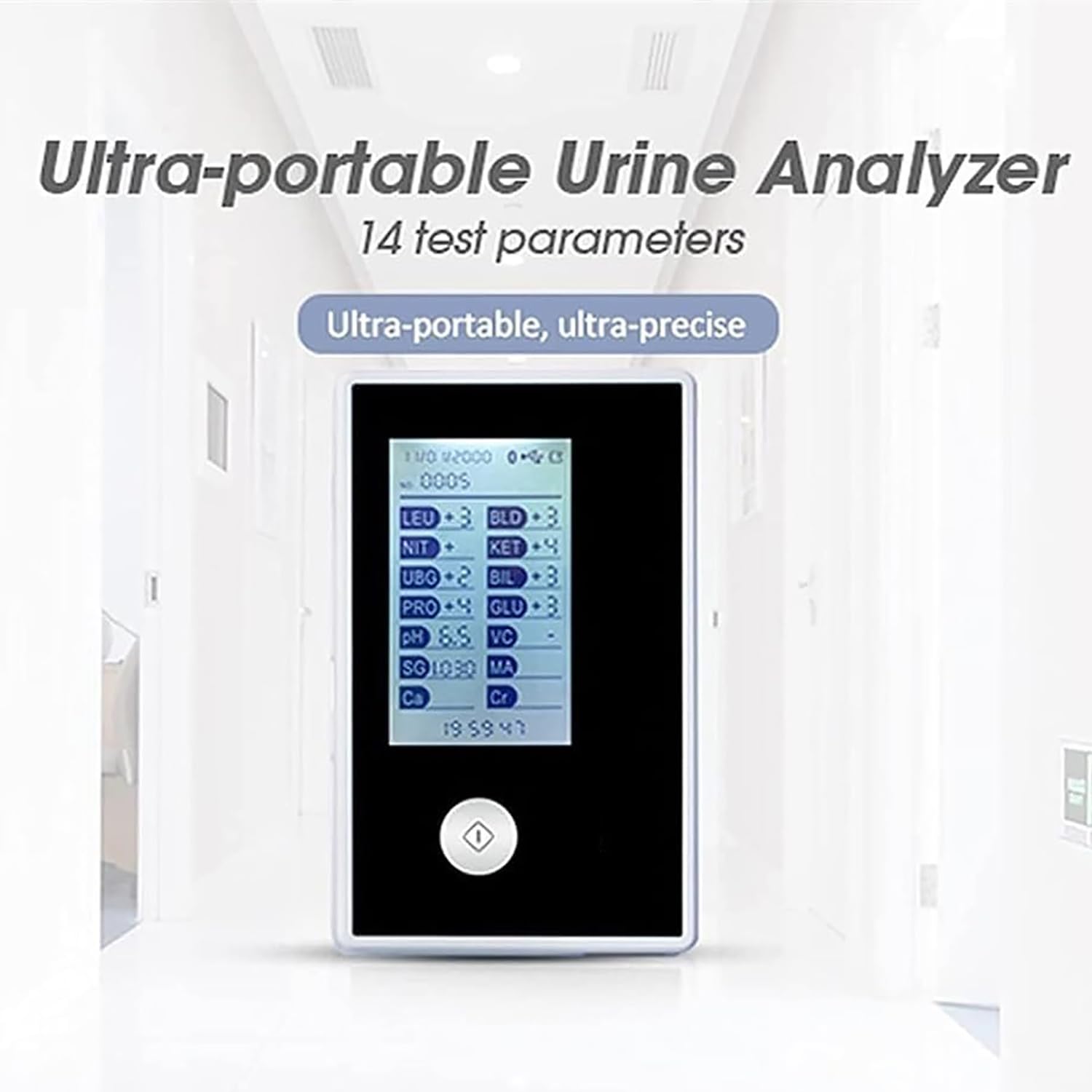 Analizador De Orina En El Hogar, 14 Elementos De Prueba, Análisis De Orina De Rutina E Instrumentos De Prueba, con 100 Tiras De Prueba, 1000 Muestras De Almacenamiento De Datos, Batería De 1200 MAh