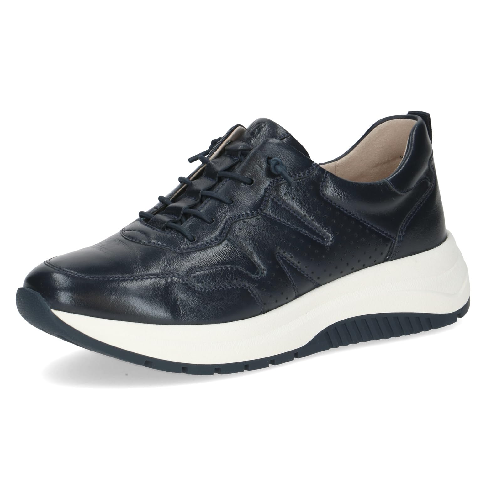 CAPRICE Women's Flat Sneakers, Blue (Ocean Nappa), 6 UK