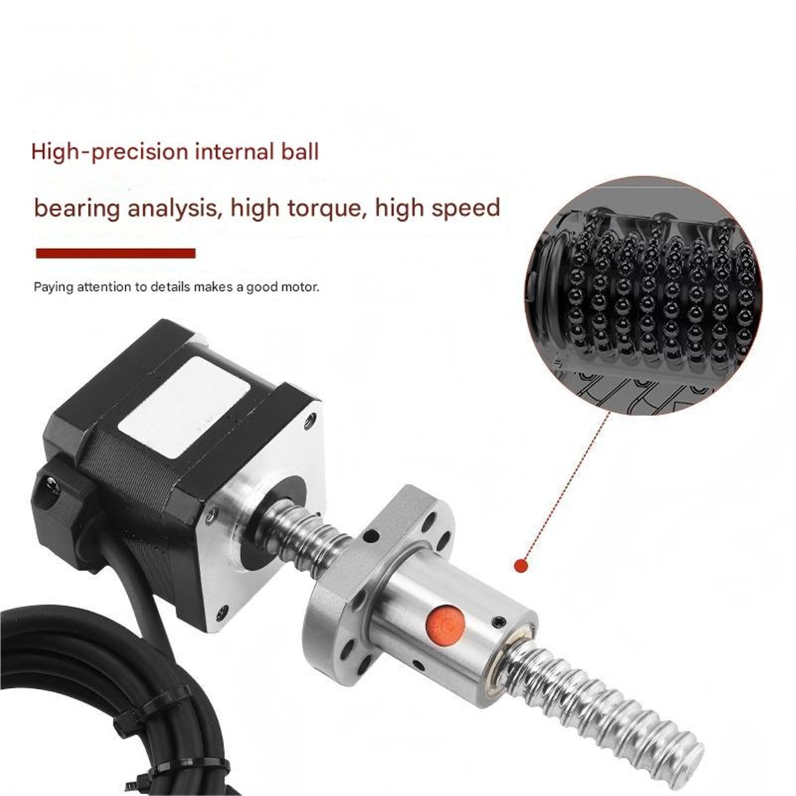 Motor paso a de husillo bolas lineal integrado Nema17 motor(100mm)