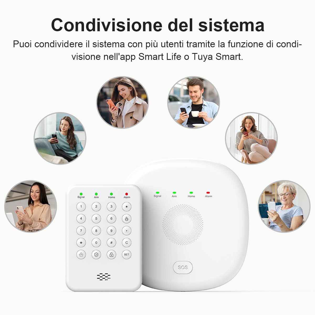 PGST Alarmanlage Haus,4G+WiFi Sicherheitssystem mit Intelligente Alarmtastatur,Tür-/Fenster-Sensoren, Bewegungsmelder,120dB Alarm-Sirene, Alexa-kompatibel,Ohne monatliche Gebühren