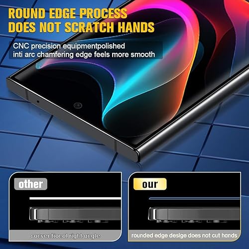 Miniatura 10 de Protector de pantalla de privacidad para Galaxy S21 Ultra, compatible con sensor de huellas dactilares, película suave adhesiva completa, 2 vías,