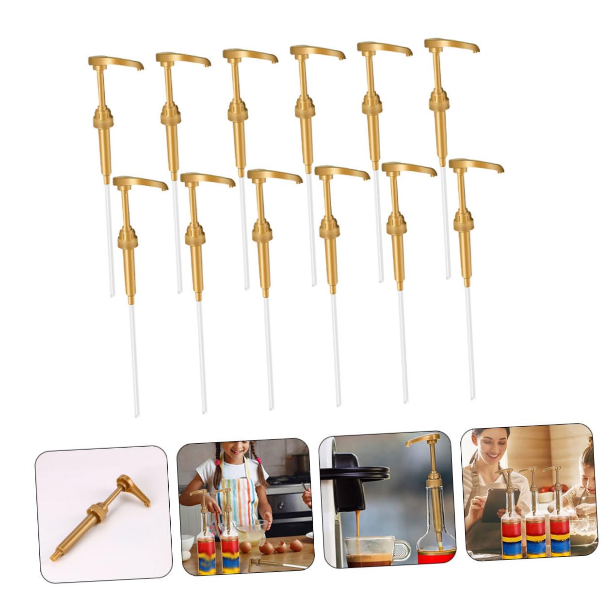 MOLUCKFU Syrup Pump for Kitchen Bottle Pump Dispenser Pp Material Easy Press Design 13.5ml