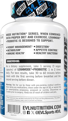 Vista 8 de EVL - Píldoras de apoyo para la pérdida de peso, metabolismo multipropósito premium del apetito y apoyo para la pérdida de grasa para hombres