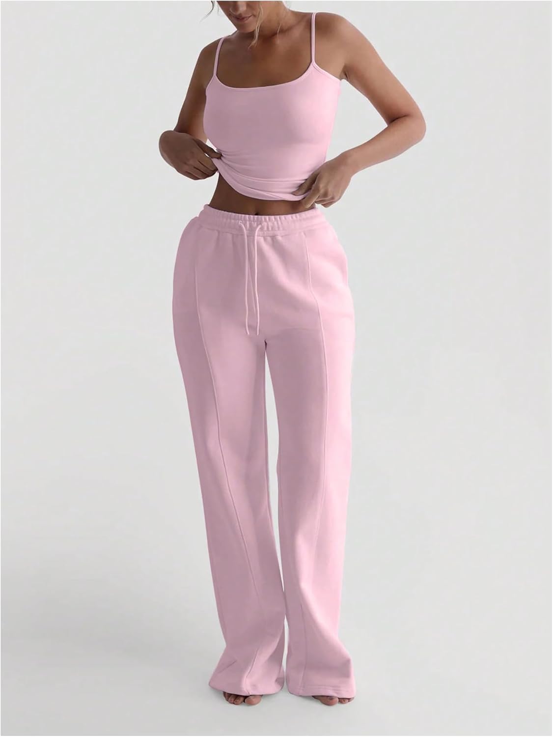 SOLY HUX Women's Basic Camisole Top Summer Spaghetti Strap Slim Fitted Crop Cami Shirts - Image 5