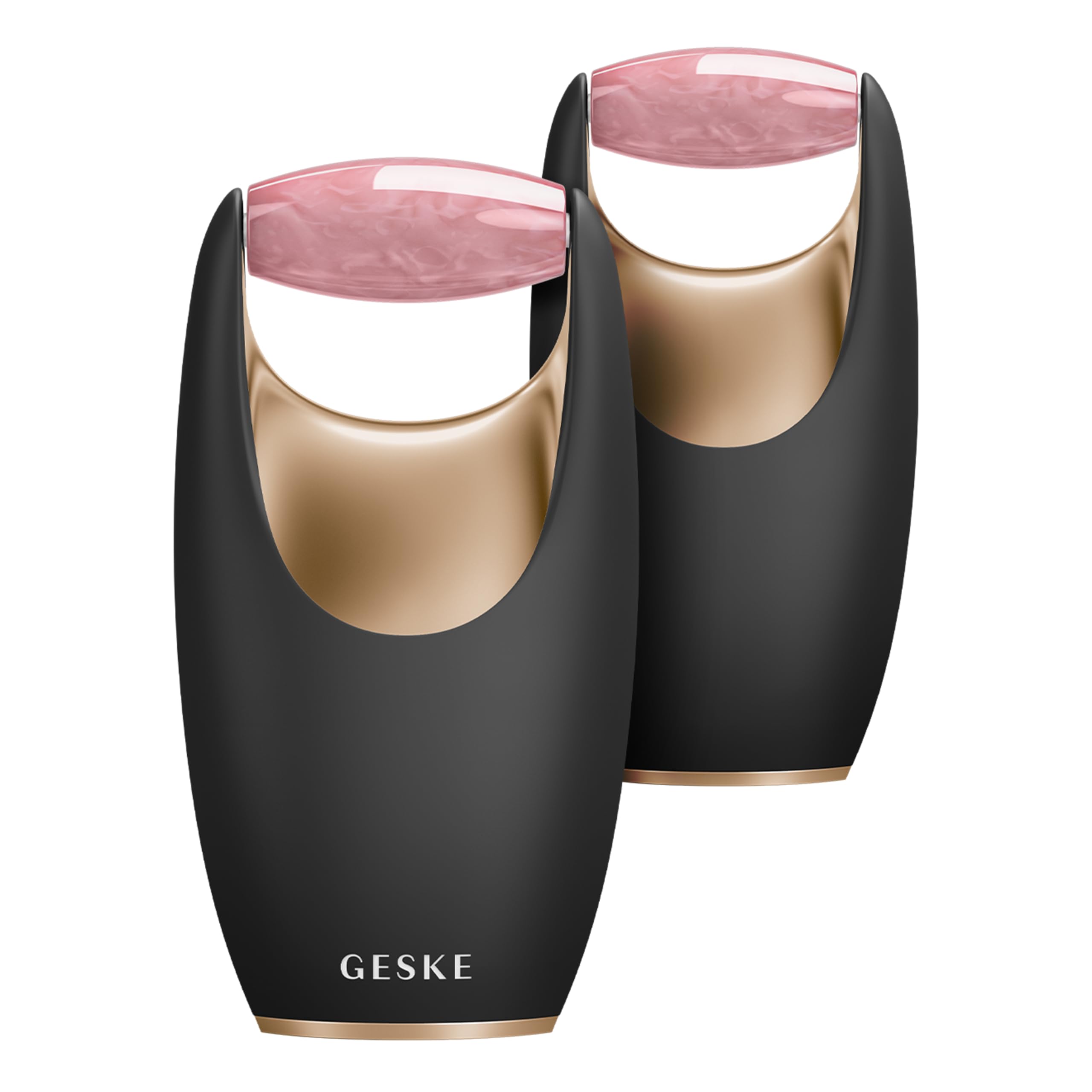 GESKE Rose Quartz Roller | 5 in 1 | Face Yoga | Aus Rosenquarz