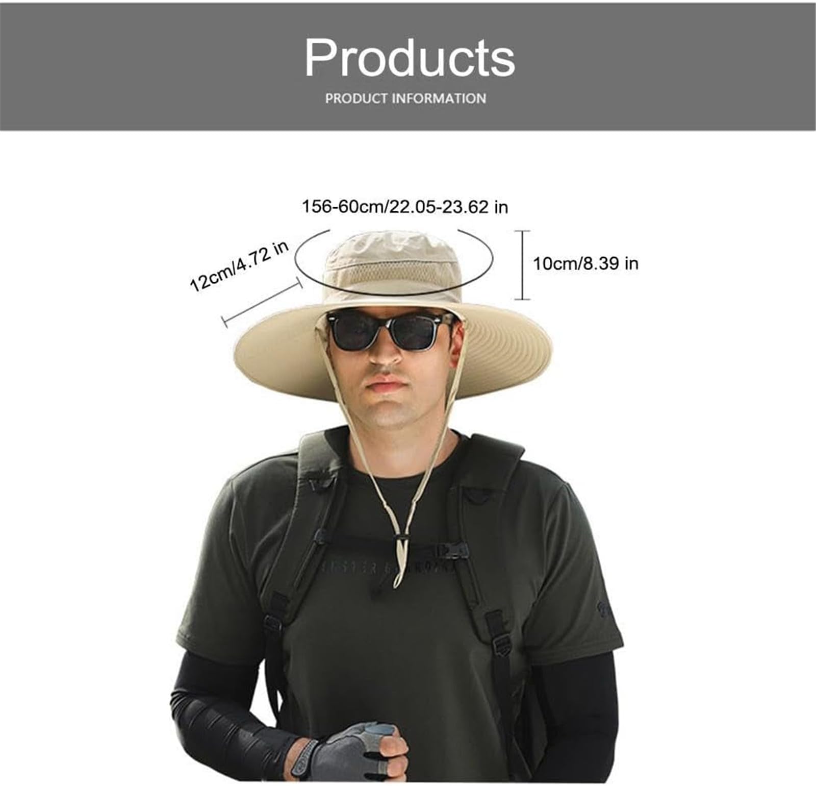 Sombreros de ala ancha para hombre y mujer, con 2 ventiladores solares, impermeables, transpirables, para pesca al aire libre, senderismo, camping