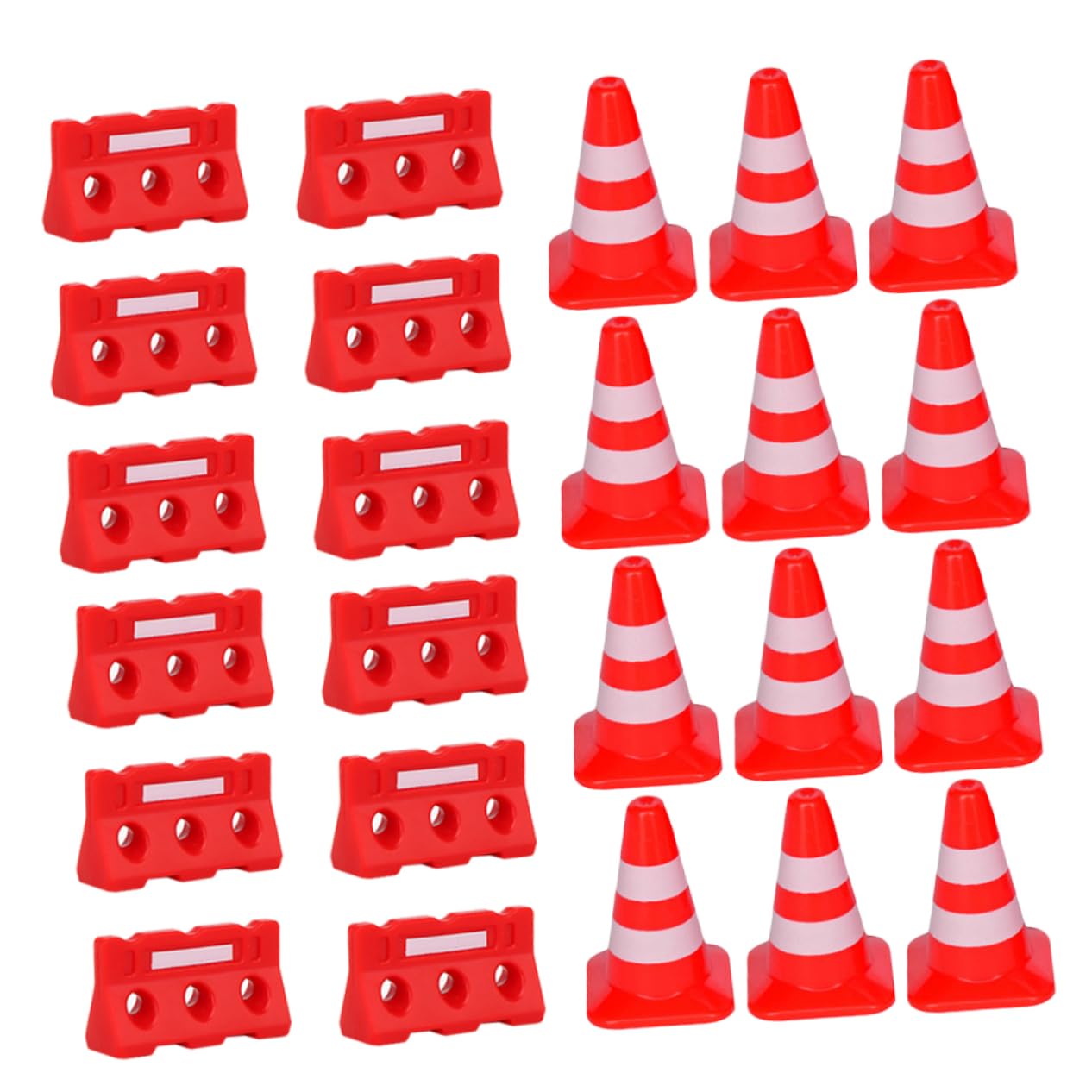 Toddmomy 1Set Mini Road Cone Educational Simulation Roadblocks for Includes Traffic Cones Barricades for Role Play and Symbol Recognition Learning