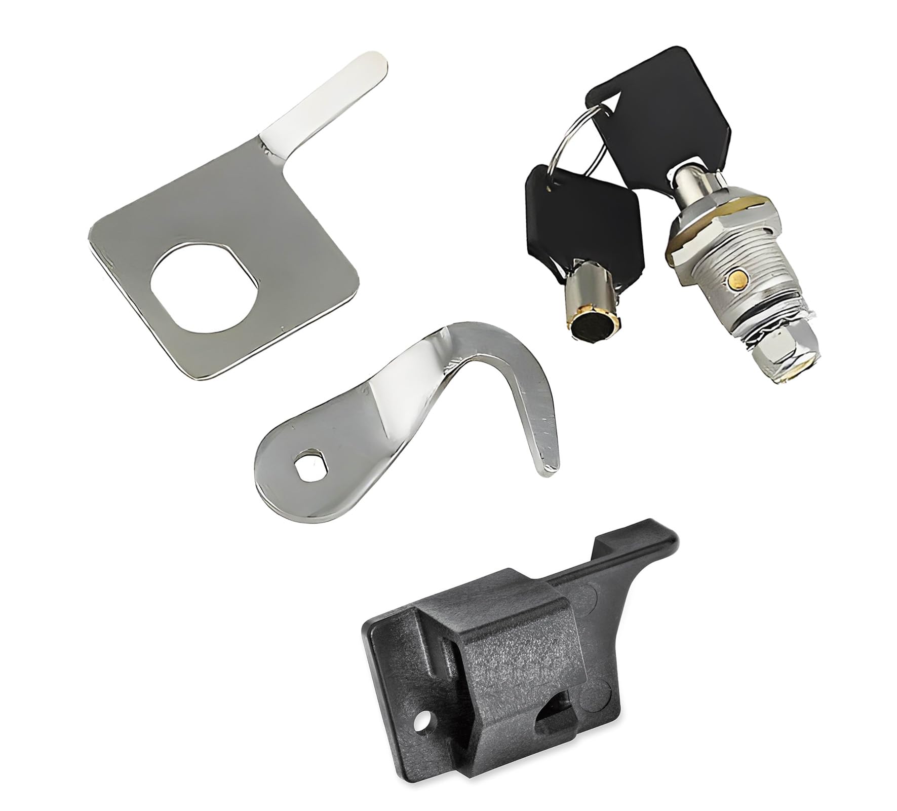 Motorcycle Rear Trunk Tour-Pak Lock with Key, EZ Tour-Pak Lid Catch, Fits for 1985-2013 Touring and Trike models equipped with King, Ultra, or Razor-Pak Tour-Pak Luggage